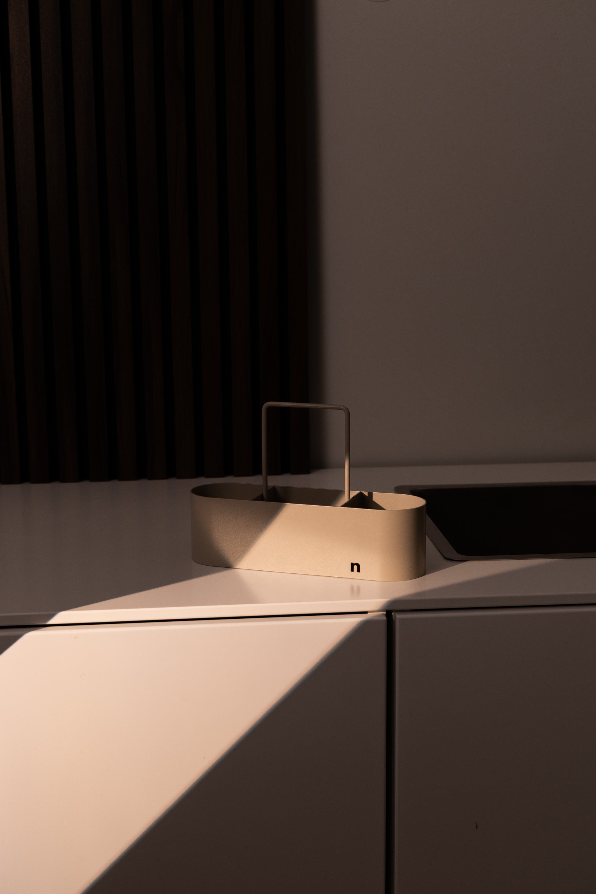 Spülbecken Organizer-Set Greige (8-teilig)