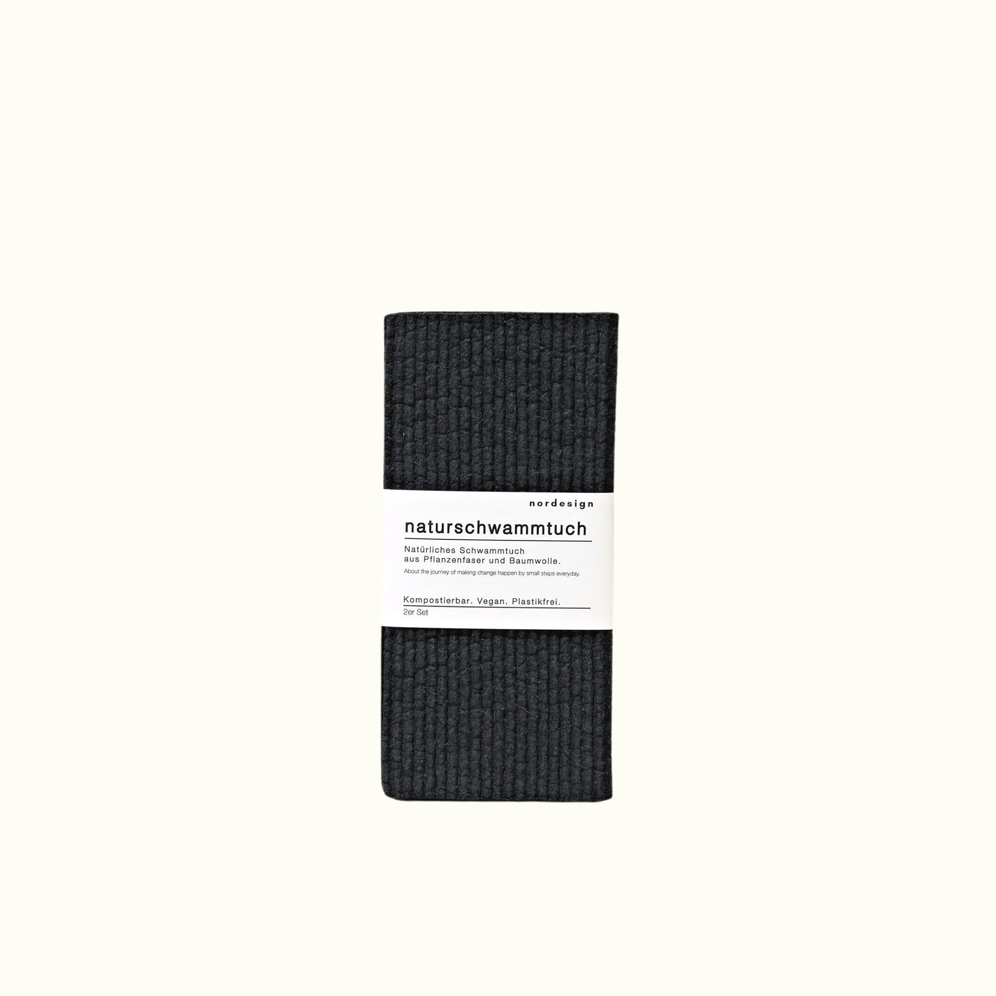 Naturschwammtuch schwarz (im Set) - nordesign