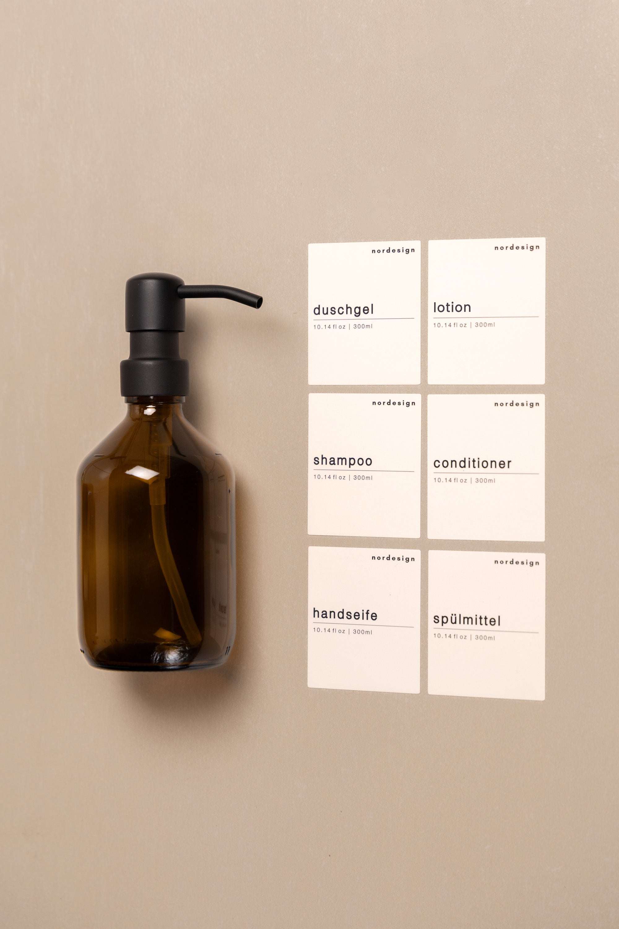 Seifenspender mit Etikett-Auswahl