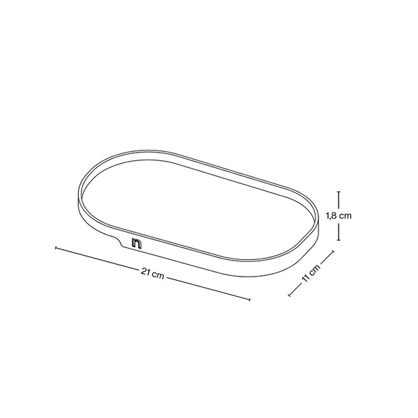 Design-Tablett oval
