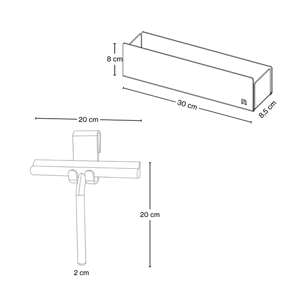 Duschablage-Set (2-teilig)