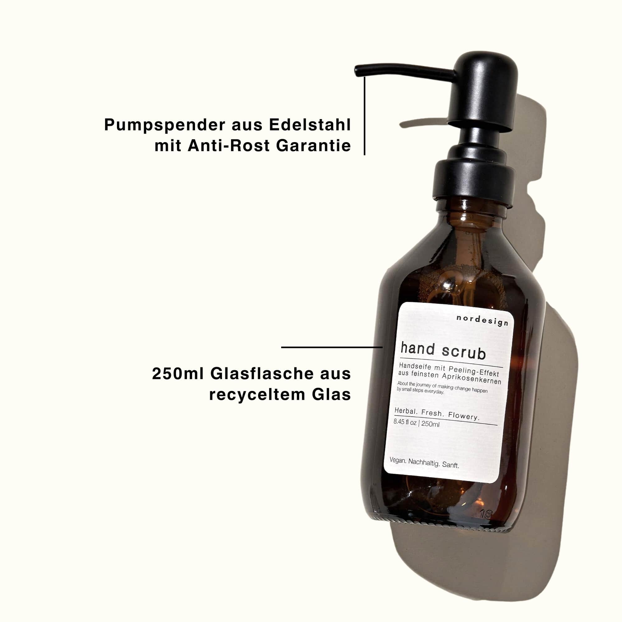 Handseife mit feinstem Peeling (250ml) - nordesign