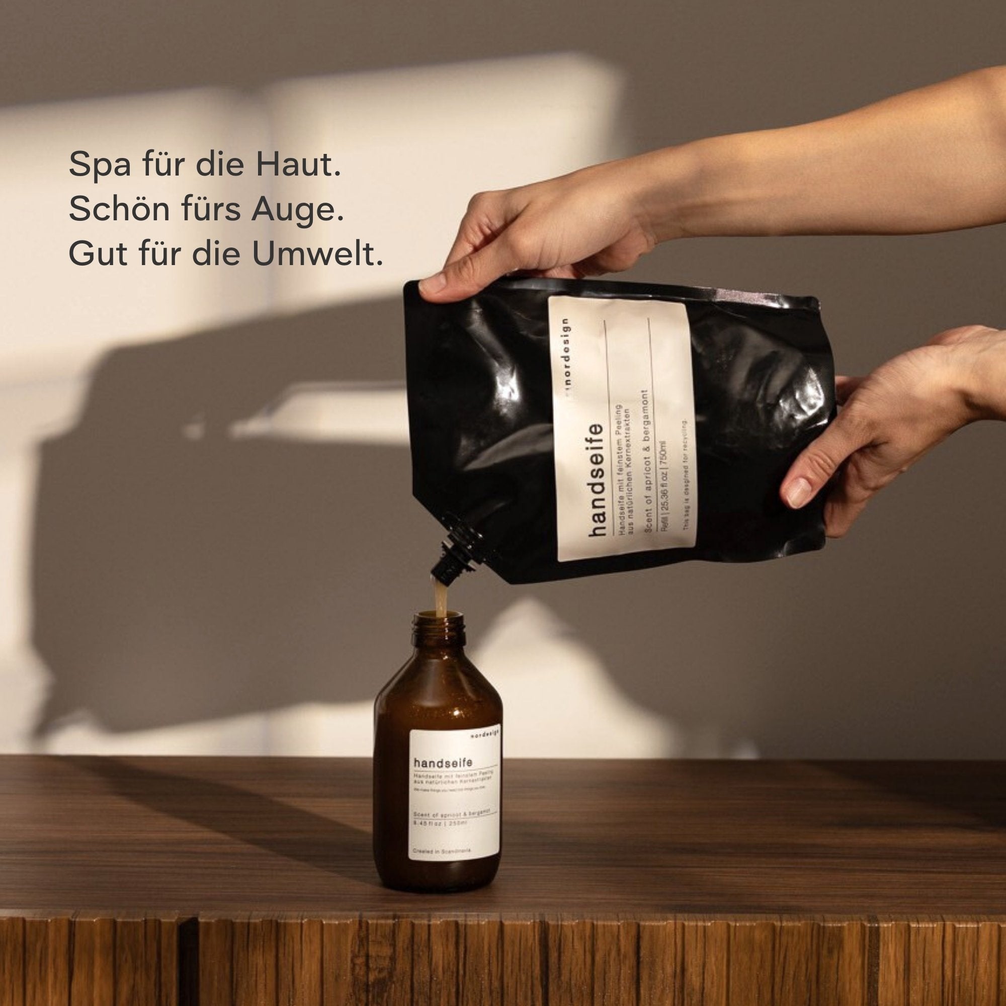 Handseife mit Peeling, 750ml - nordesign