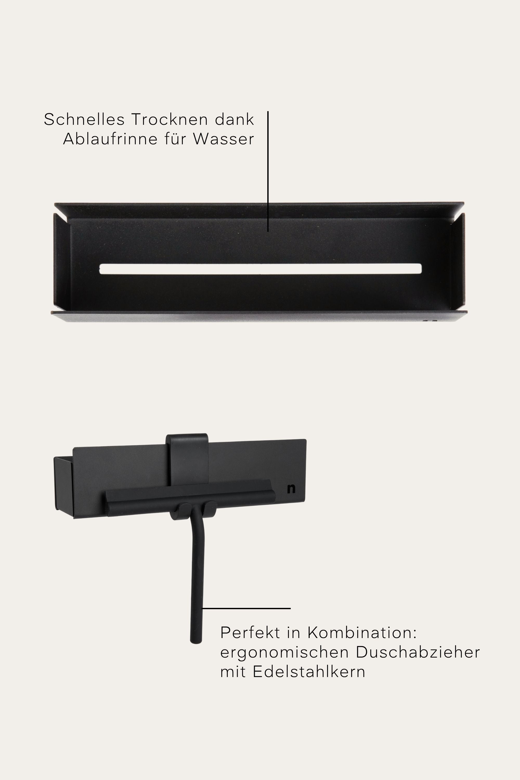 Duschablage-Set (2-teilig) inkl. Glasreiniger