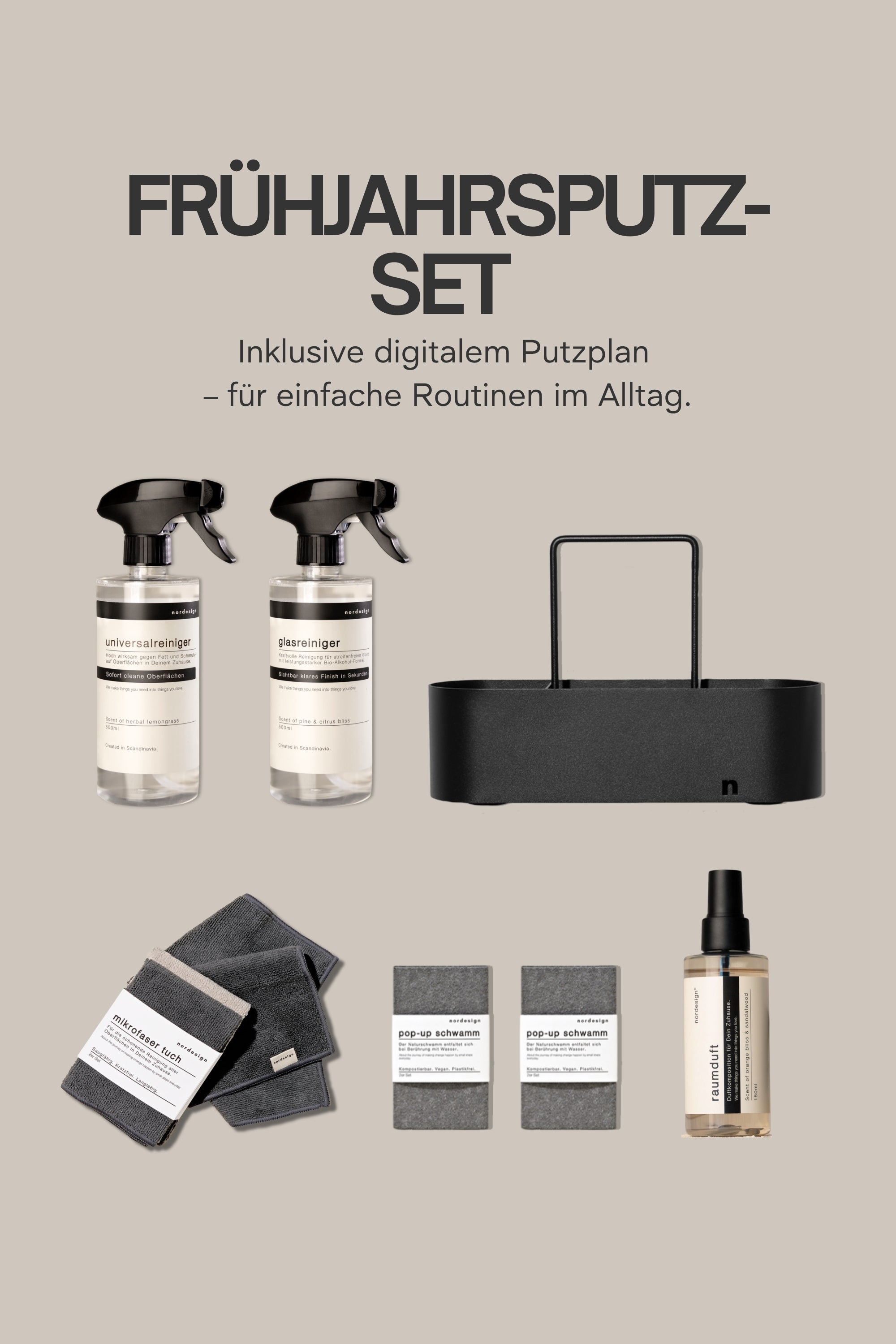 Frühjahrsputz-Set (8-teilig) inkl. Putzplan