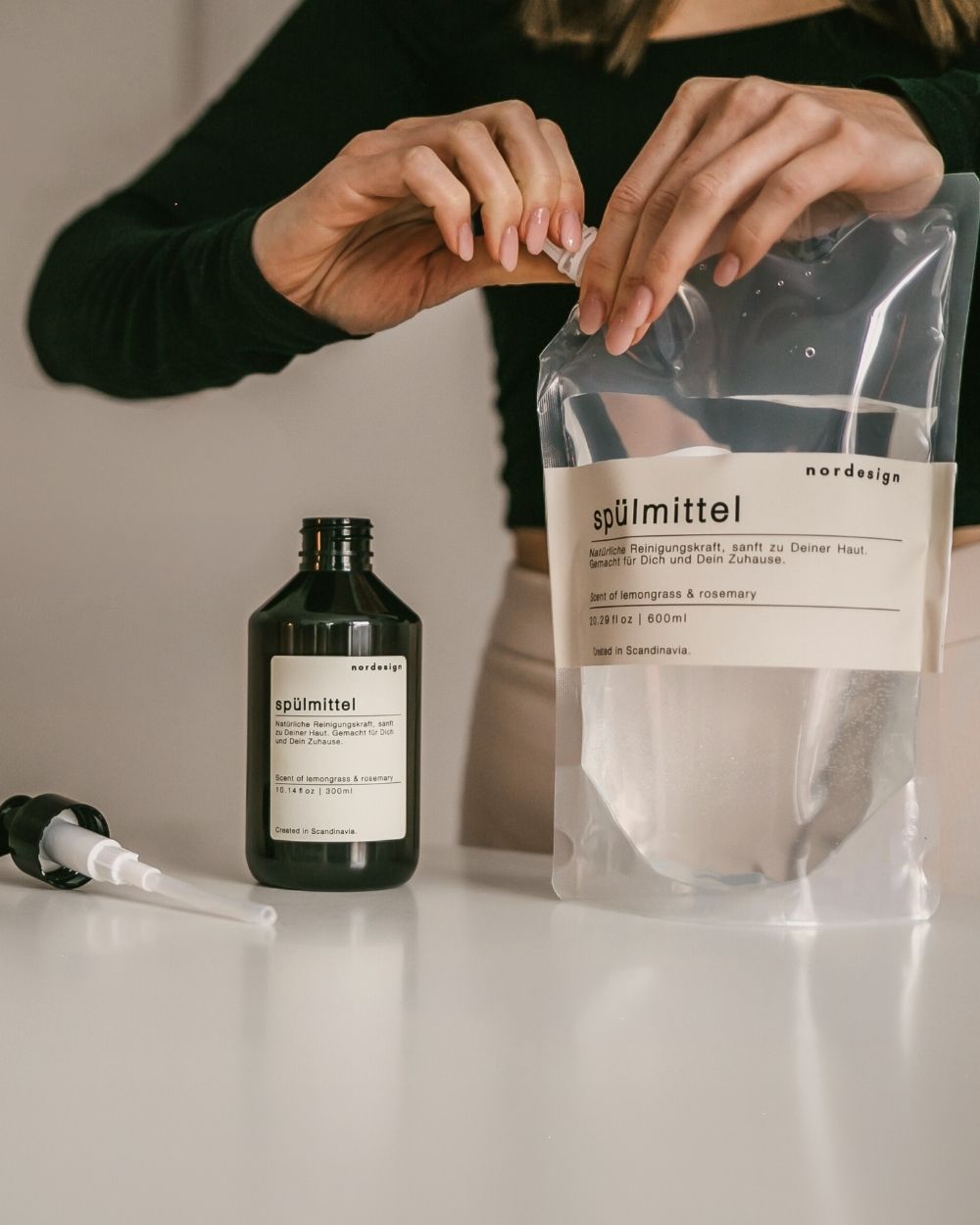 Dish soap 600ml - Scent: Bergamot & Lemongrass