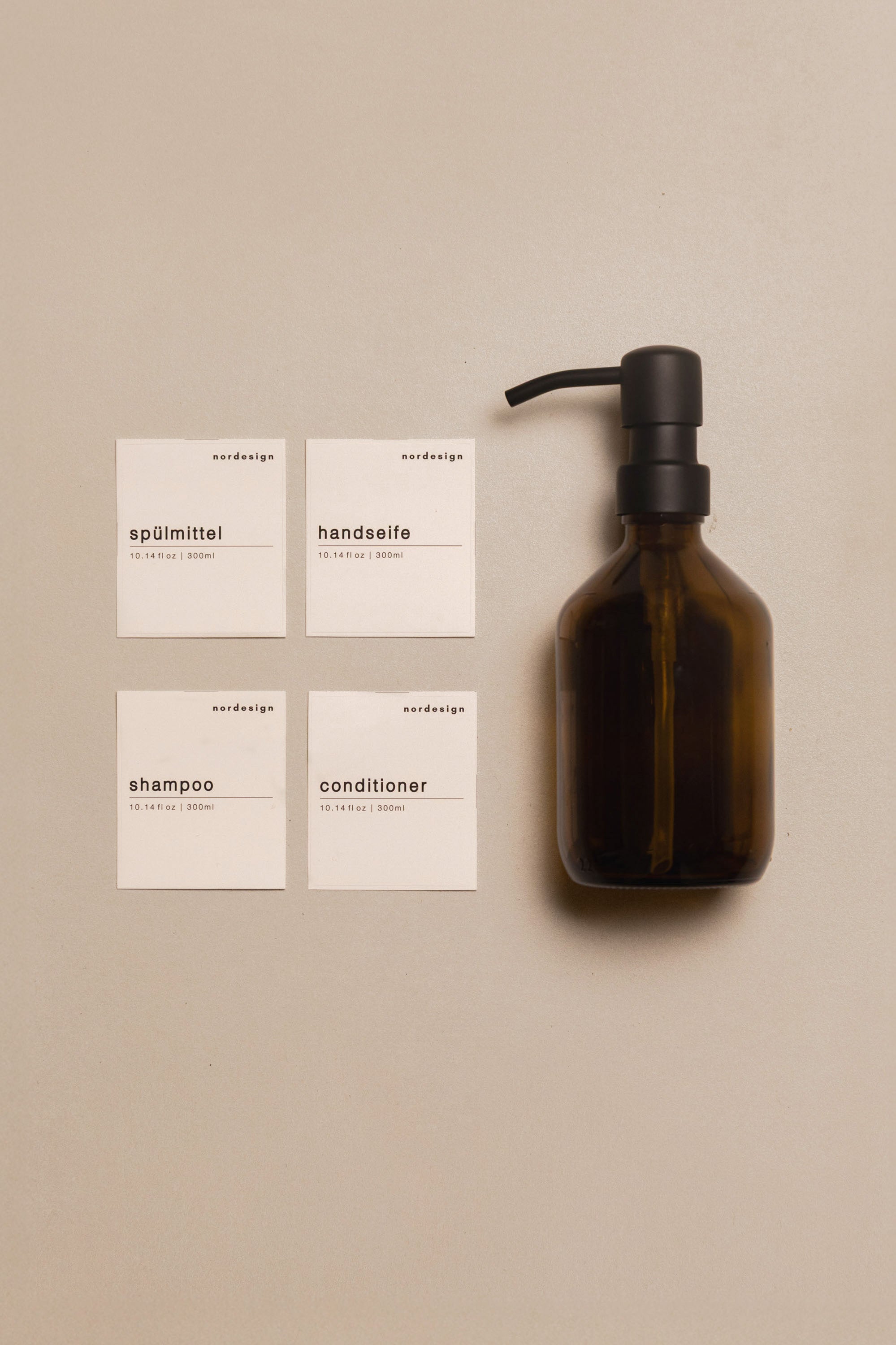 Seifenspender mit Etikett-Auswahl