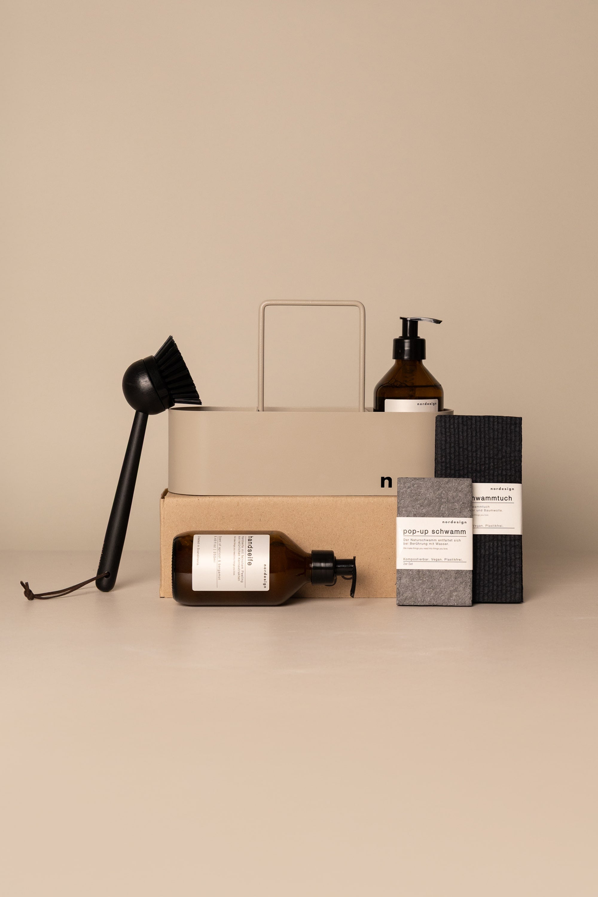 Spülbecken Organizer-Set Greige (8-teilig)