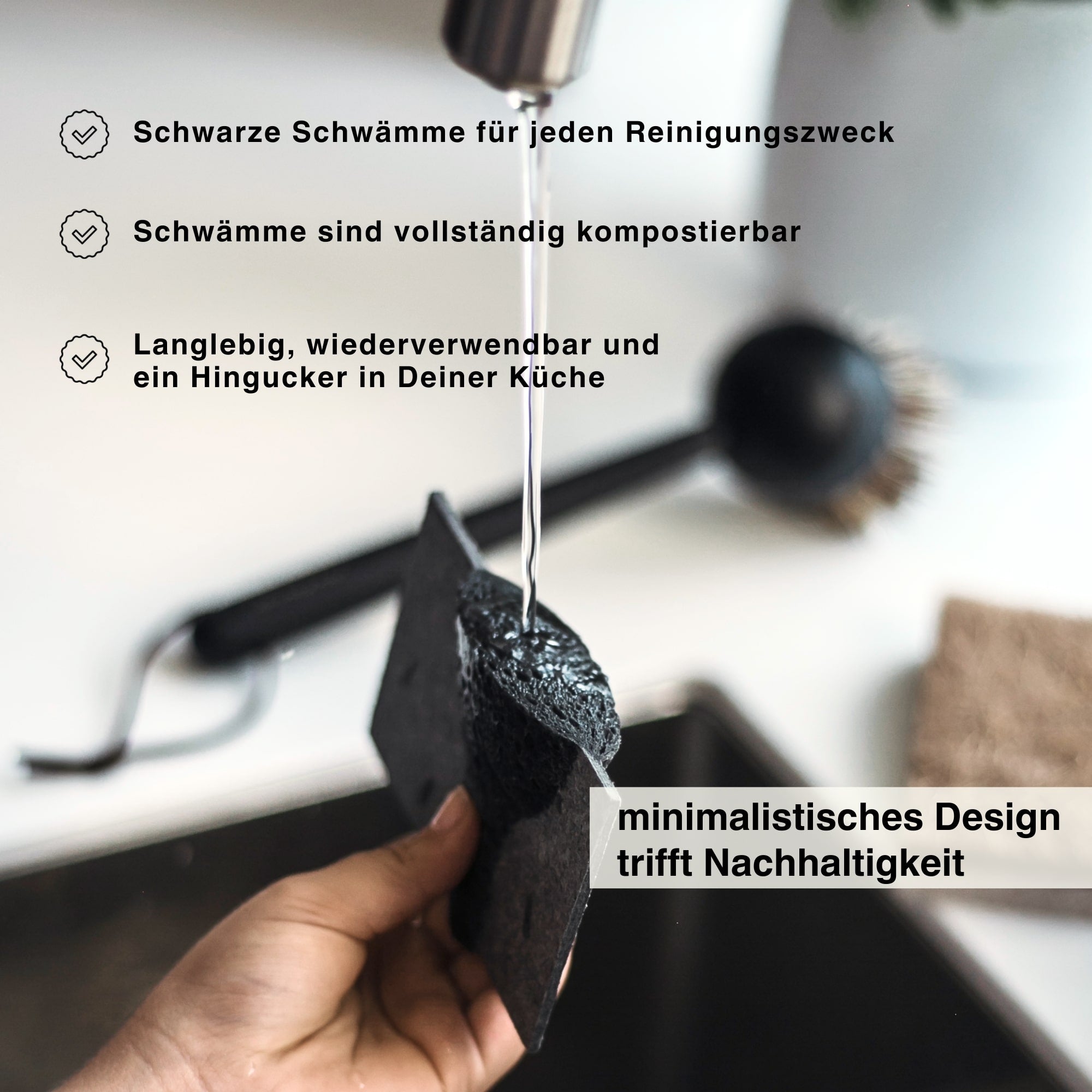 Reinigungsschwamm Bio Baumwollstoff 60 Grad Waschbar Nordesign